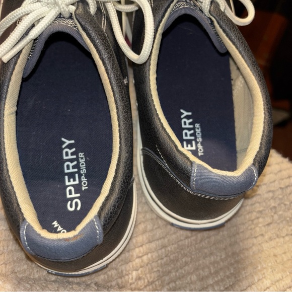 Sperry Men's Black Leather Memory Foam Top Sider Sneakers Size 12M. New! - Picture 5 of 7